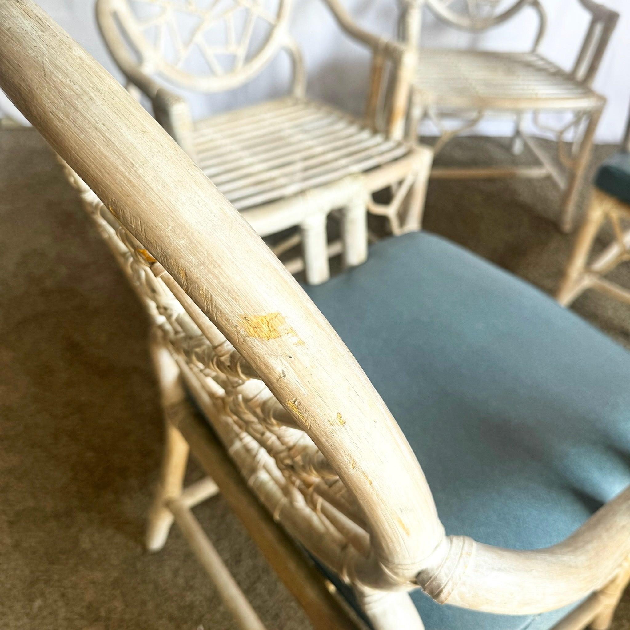 Filippino Sedie da pranzo in rattan stile McGuire 