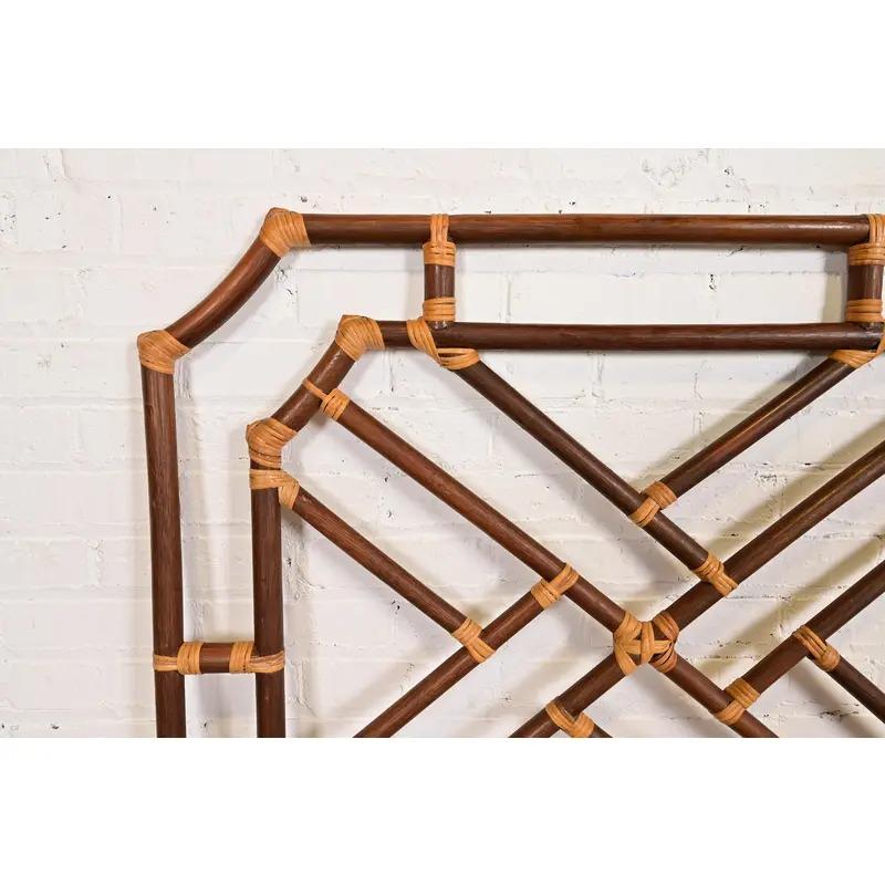 McGuire Style Organic Modern Bamboo Rattan Twin Headboards, Pair en vente 3