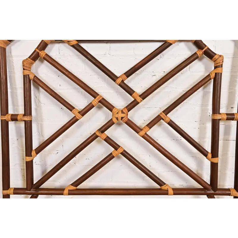 Bambou McGuire Style Organic Modern Bamboo Rattan Twin Headboards, Pair en vente