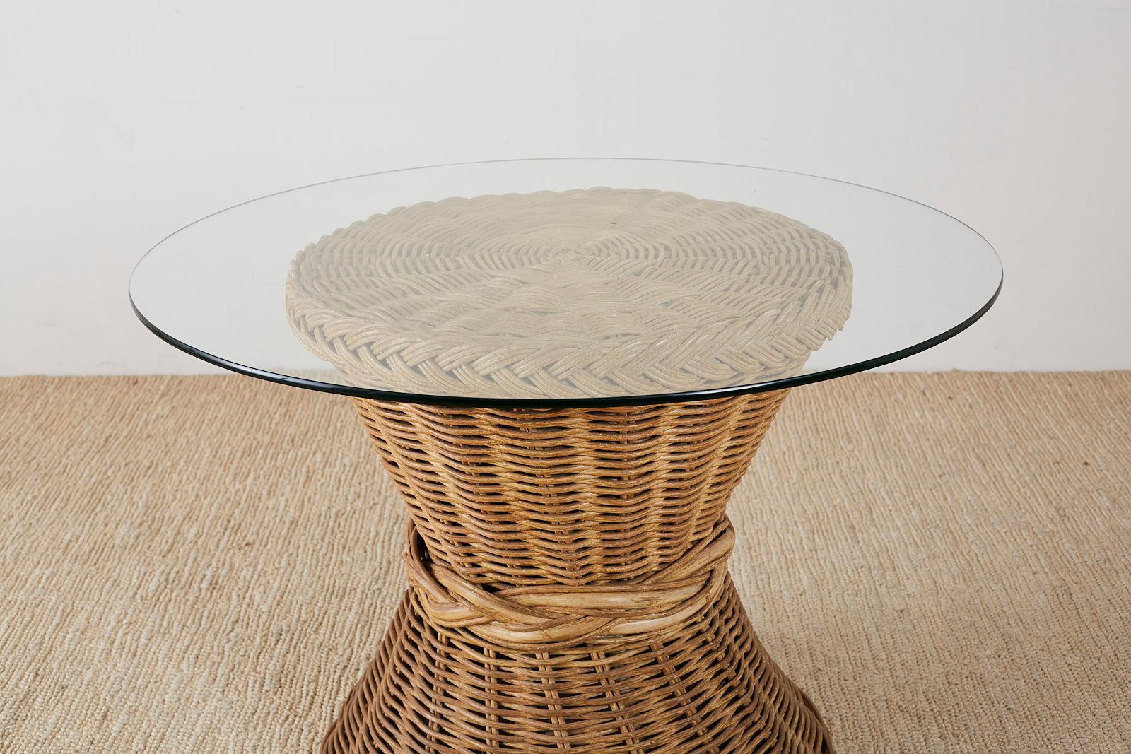 wicker breakfast table