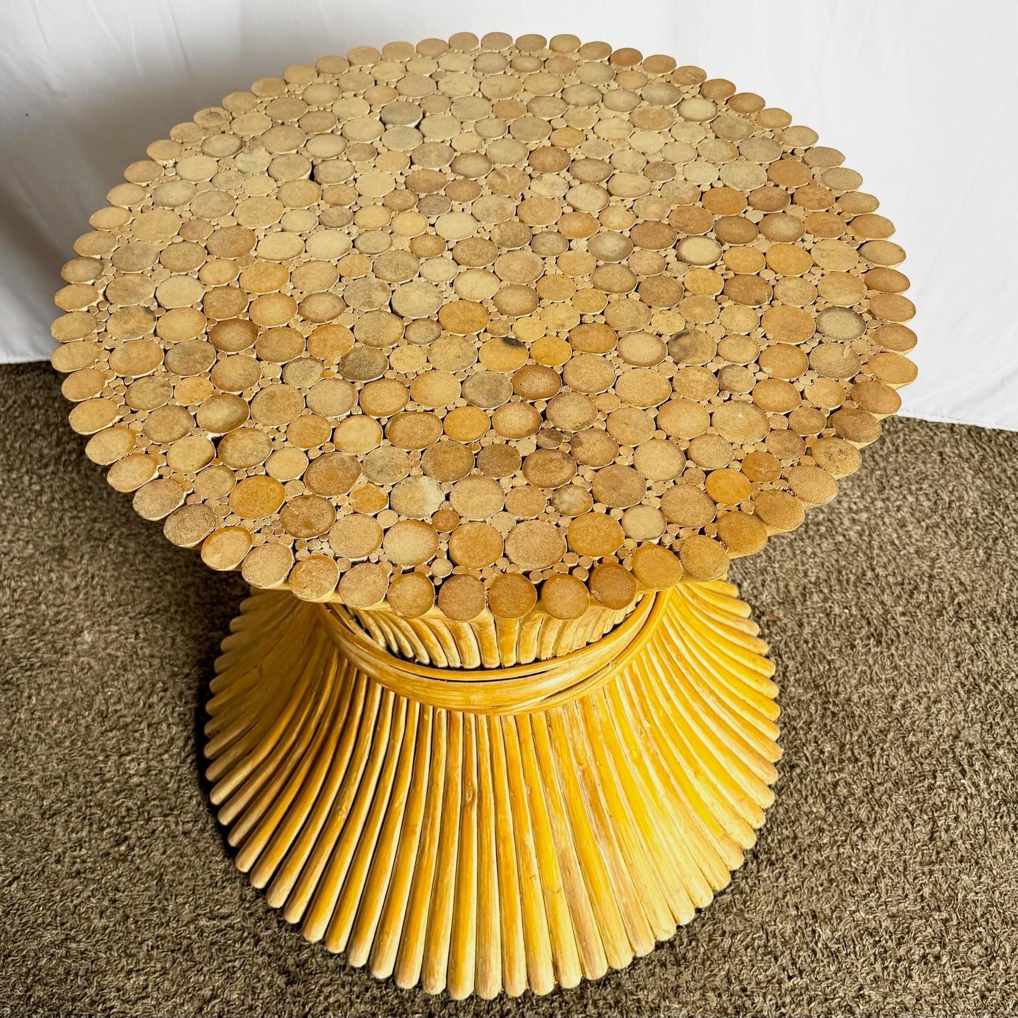 Base de table de salle à manger McGuire Style Sheaf of Wheat Bon état - En vente à Delray Beach, FL