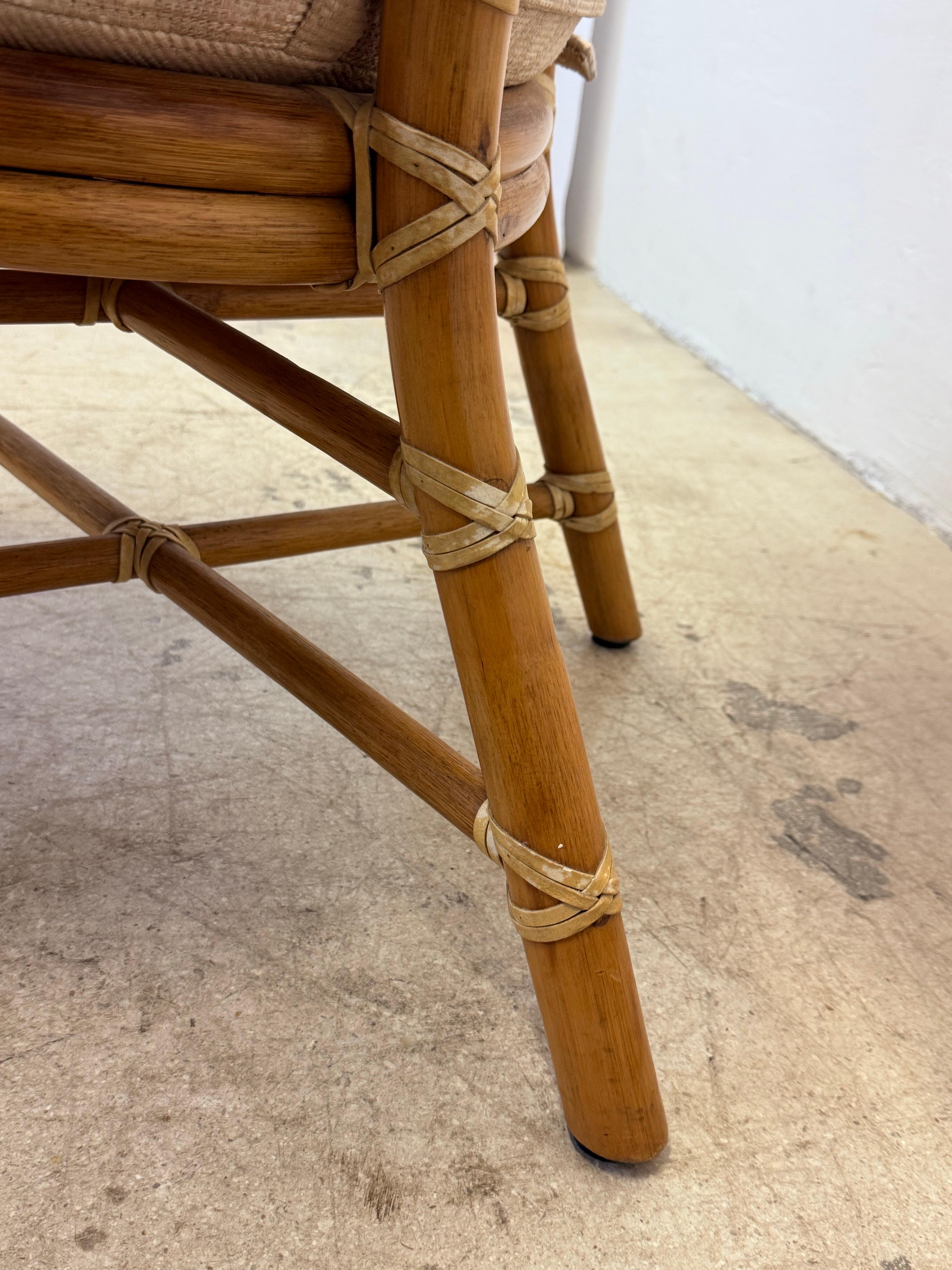McGuire Twisted Rattan Occasional Chairs With Cushioned Seats - A Pair For Sale 9