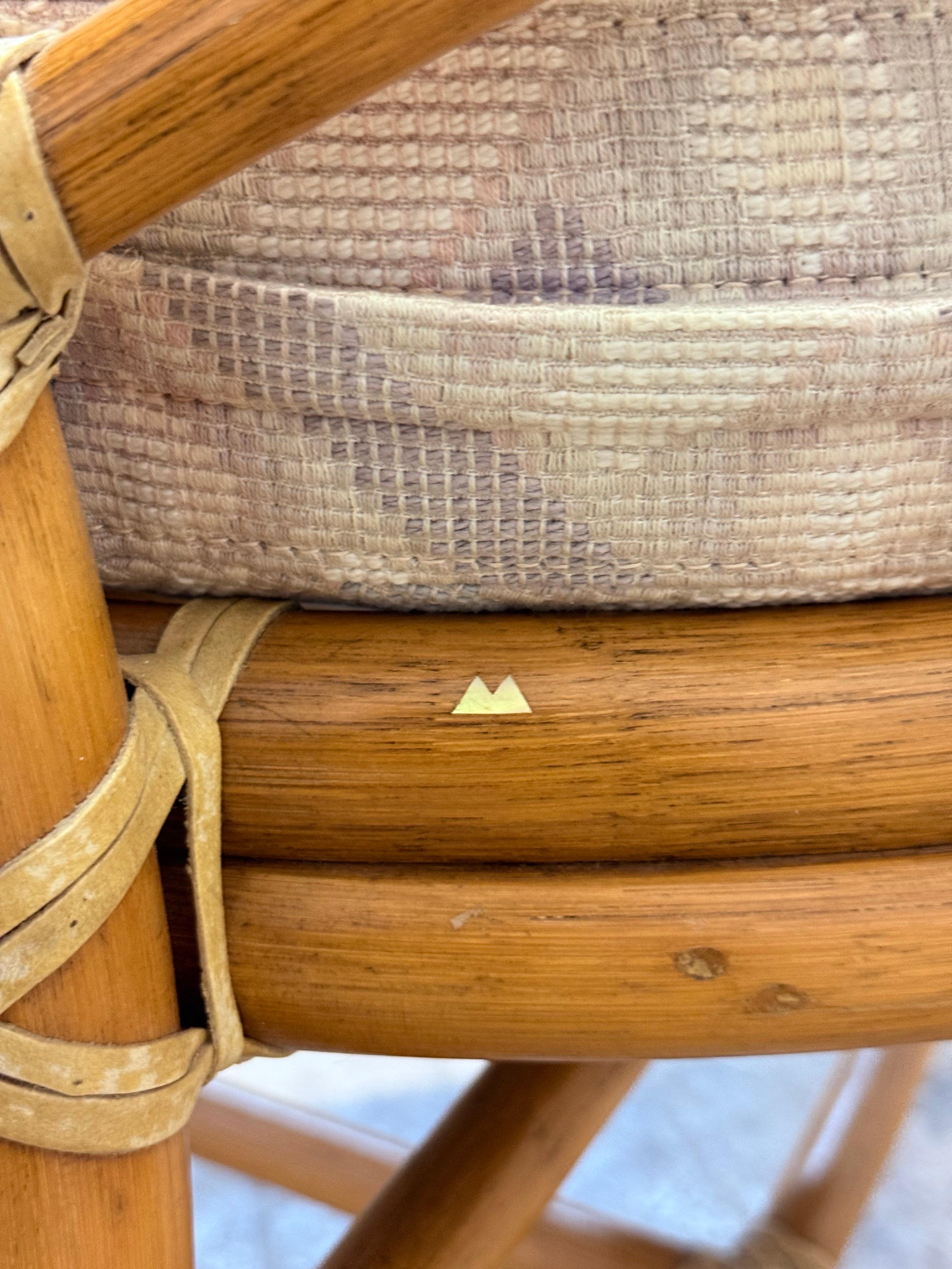 McGuire Twisted Rattan Occasional Chairs With Cushioned Seats - A Pair For Sale 12