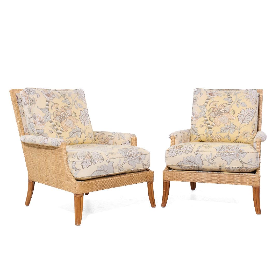 McGuire Umbria Chaises longues en rotin et osier du milieu du siècle - Paire

Chaque chaise longue mesure : 30 de large x 41 de profond x 38 de haut, avec une hauteur d'assise de 19 et une hauteur d'accoudoir/d'espace libre de 23,25 pouces.

Nous