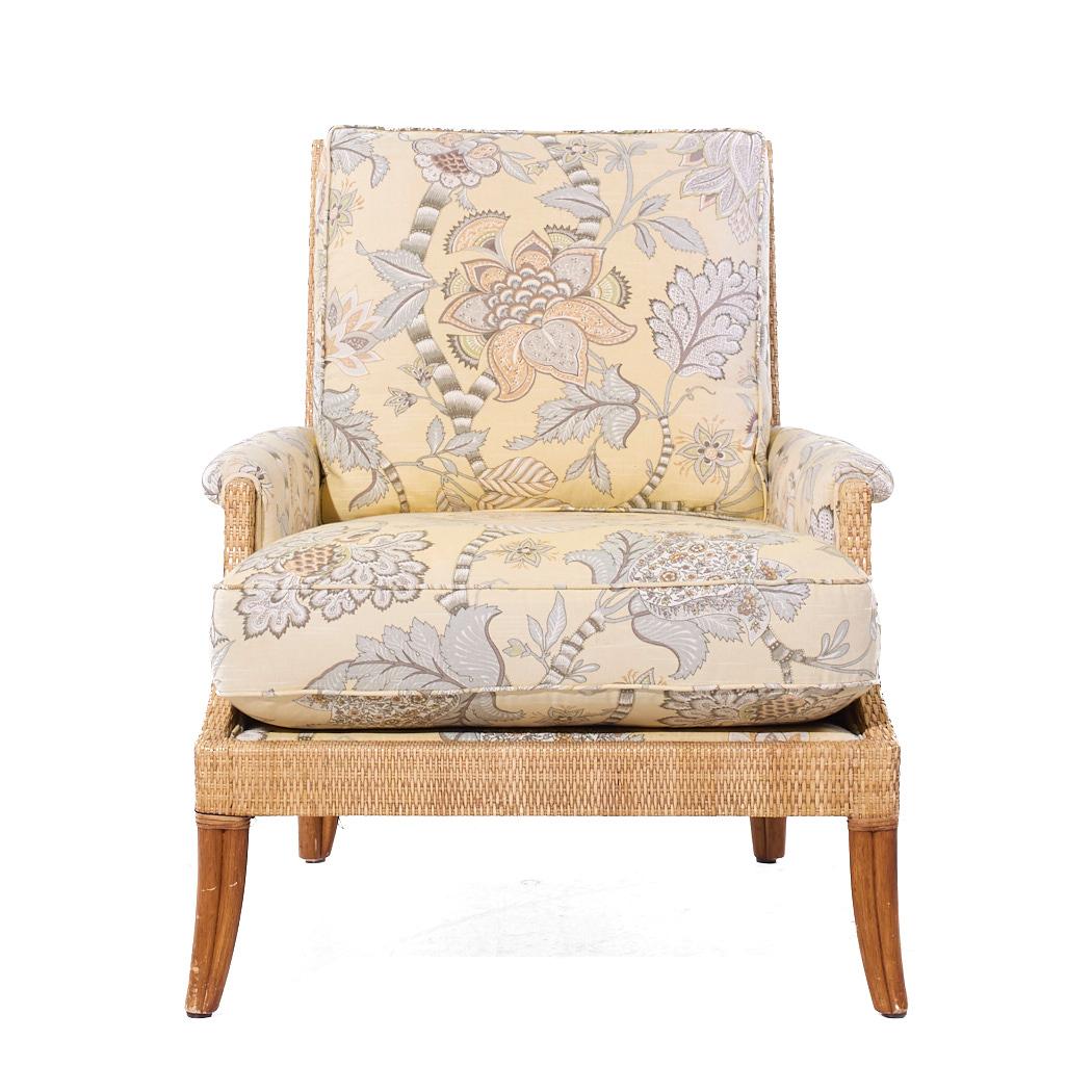 McGuire Umbria Chaises longues en rotin et osier du milieu du siècle - Paire Bon état à Countryside, IL