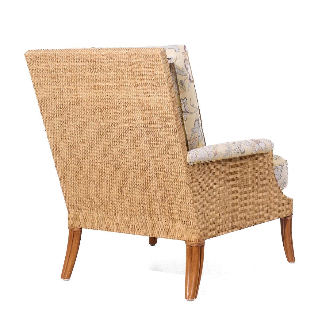 Osier McGuire Umbria Chaises longues en rotin et osier du milieu du siècle - Paire