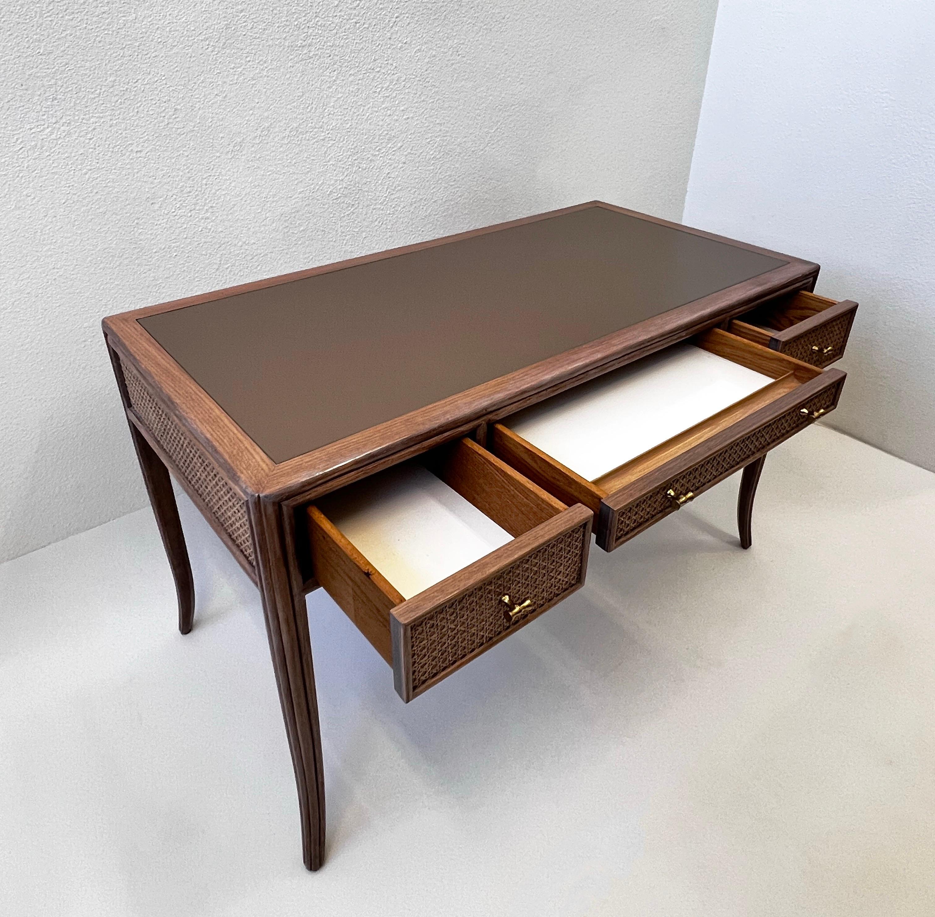McGuire Whitewash Oak  Scrivania e sedia In condizioni buone in vendita a Palm Springs, CA