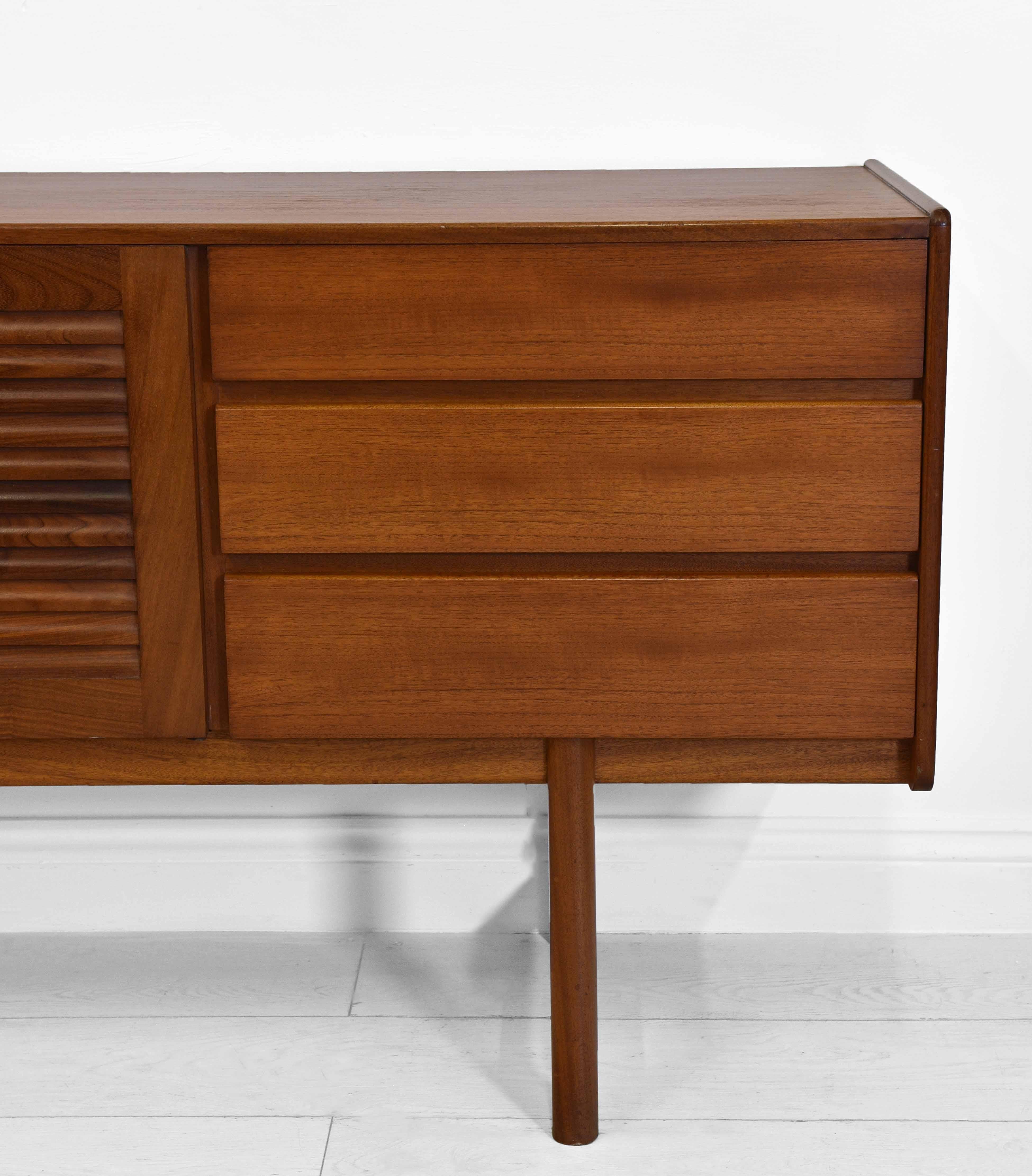 McIntosh Louvred Door Teak Mid-Century Sideboard 6