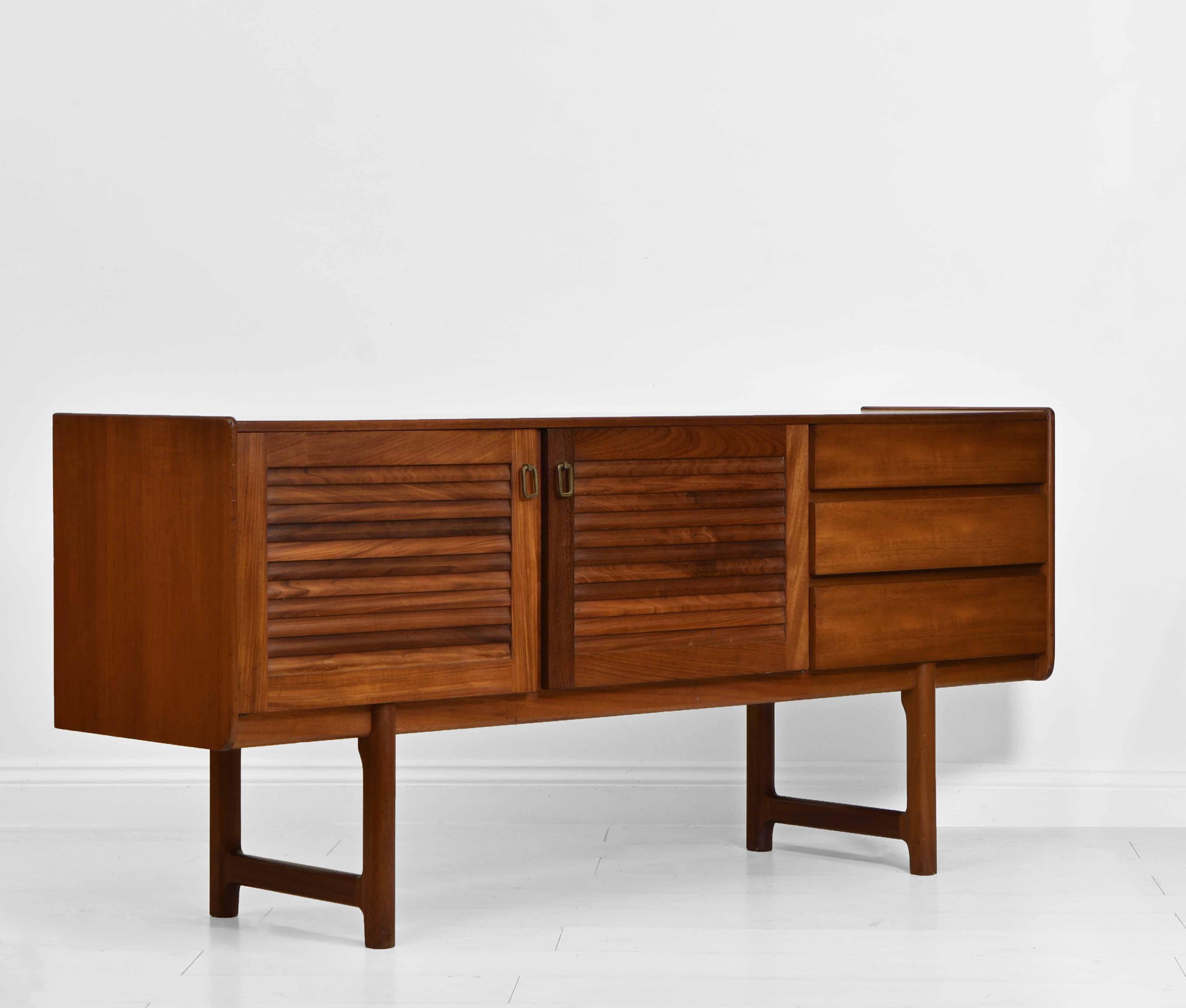 McIntosh Louvred Door Teak Mid-Century Sideboard 10