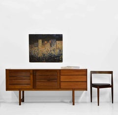 McIntosh Louvred Door Teak Mid-Century Sideboard