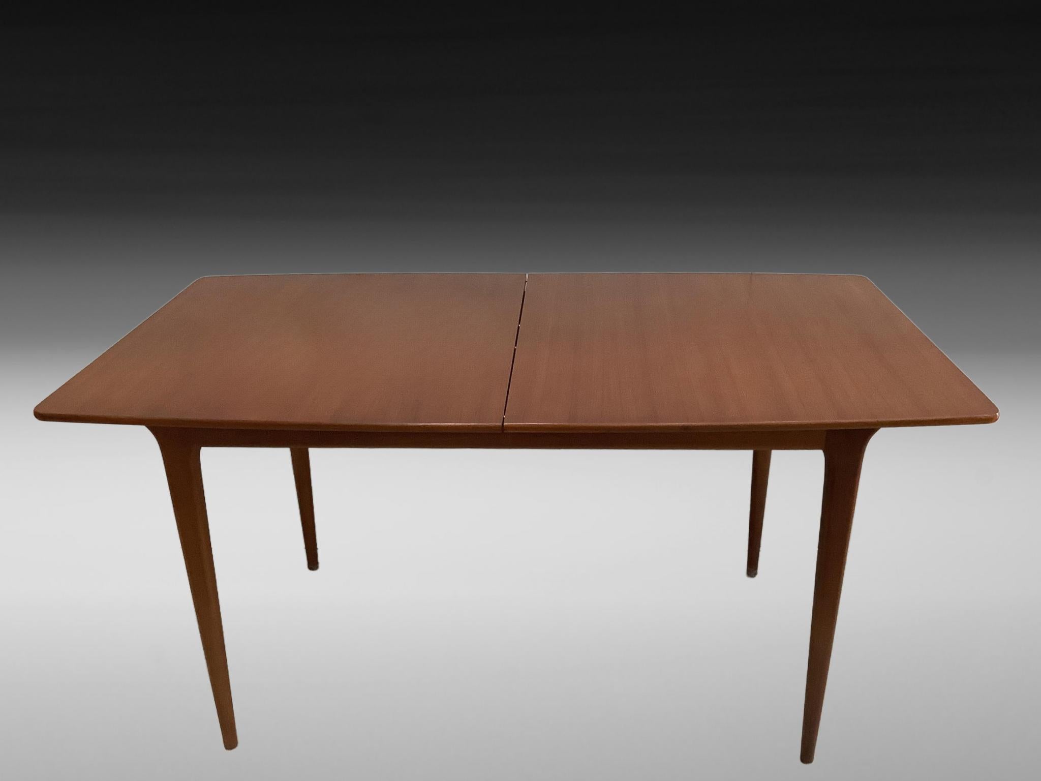 Mid-Century Modern McIntosh T2 Extending Dining Table designed by Tom Robertson for A.H. McIntosh