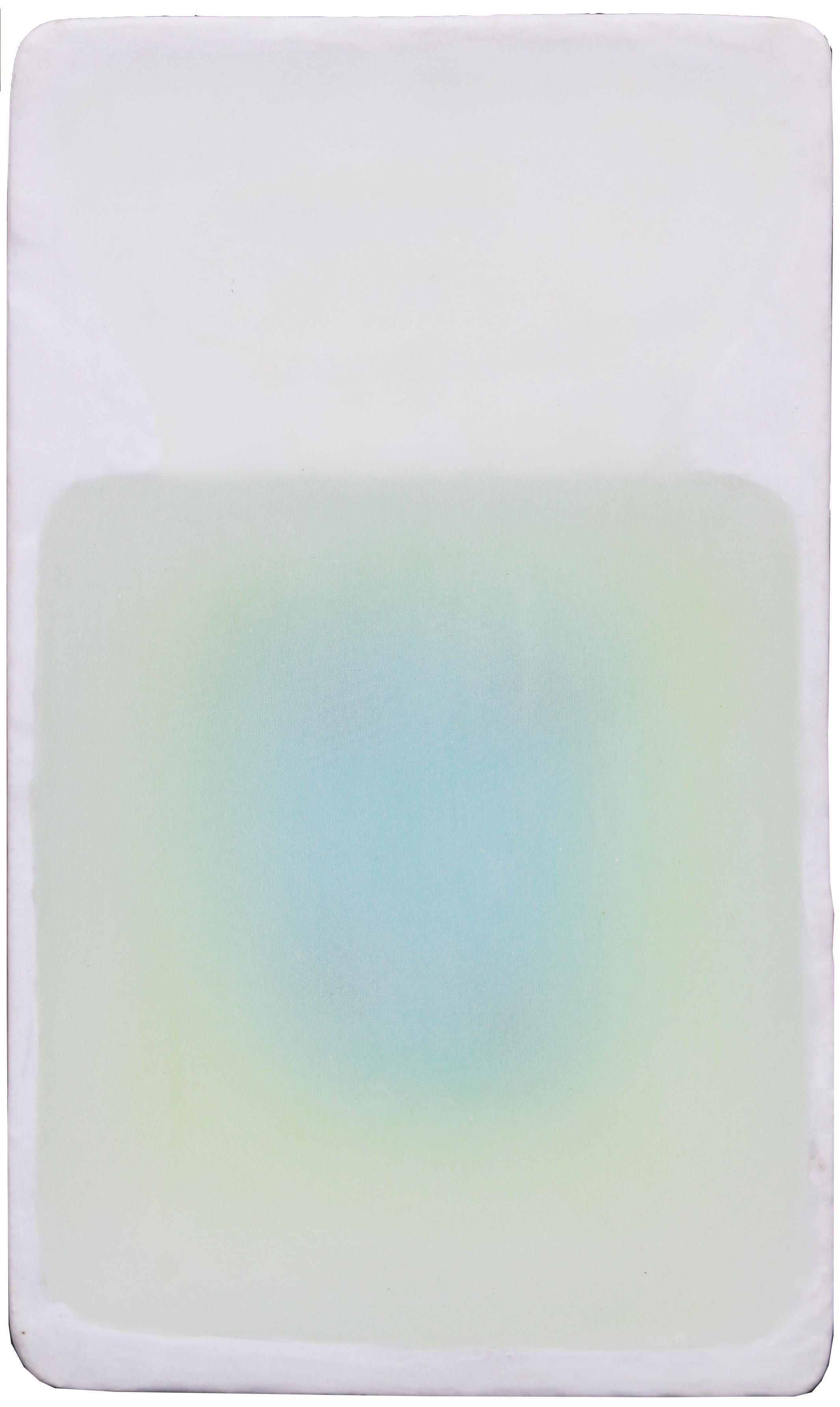 McKay Otto Abstract Painting - Blue, Green, and White Abstract Contemporary Two-Dimensional Wall Sculpture 