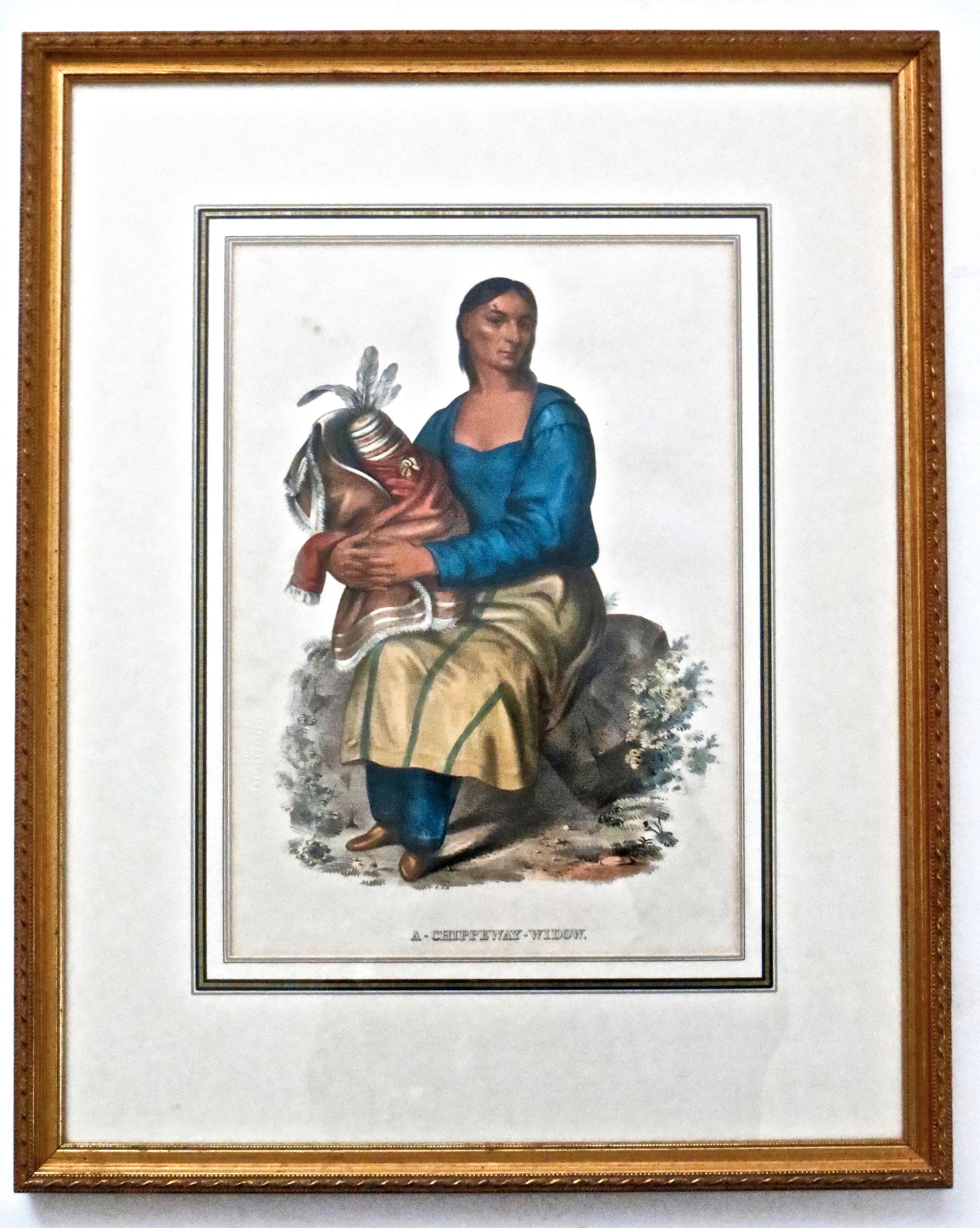 Mid-19th Century McKenney and Hall Hand-Painted Lithograph 