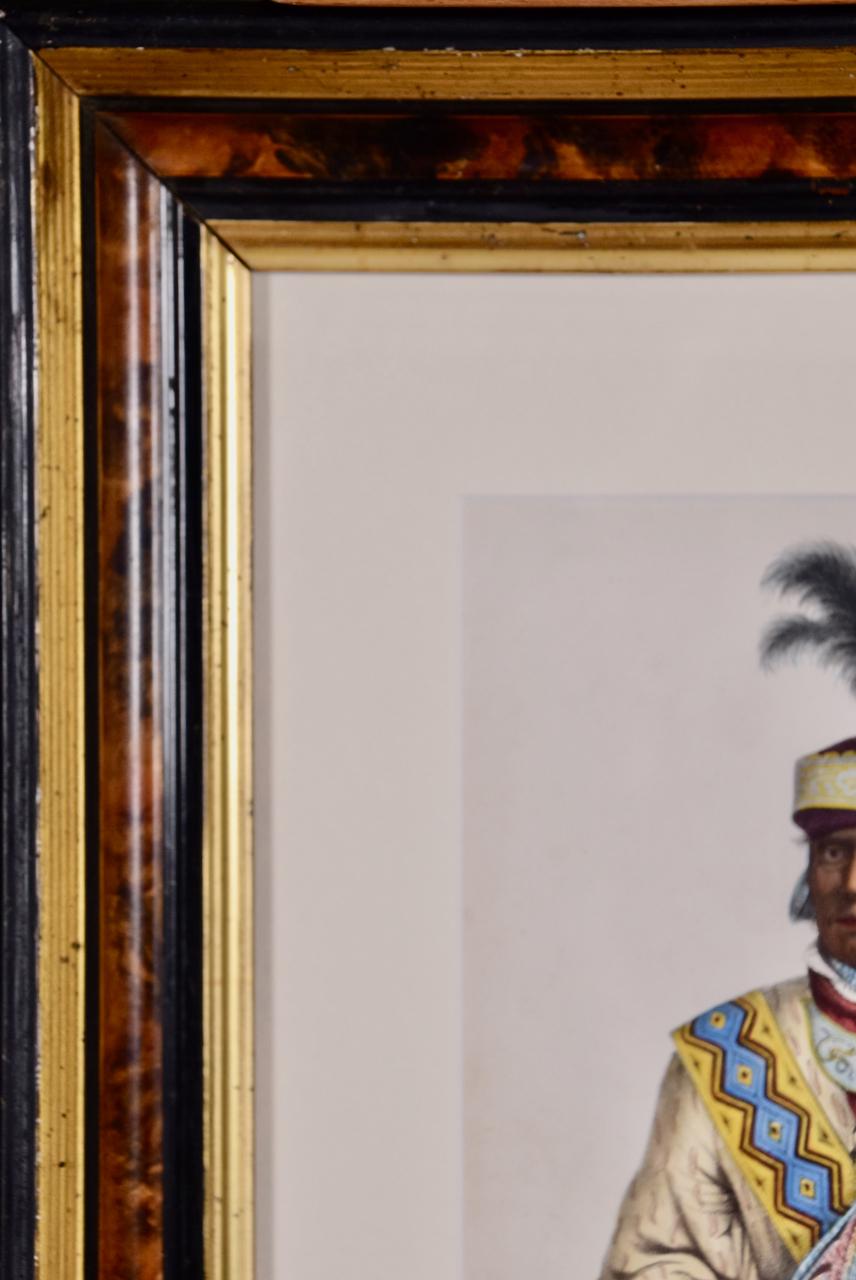 Billy Bowlegs, Seminole : Encadré Original McKenney, Lithographie colorée à la main en vente 2