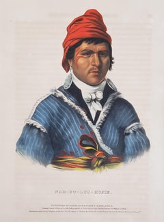 Antique NAH-ET-LUC-HOPIE a Lithograph Portrait by McKenney & Hall