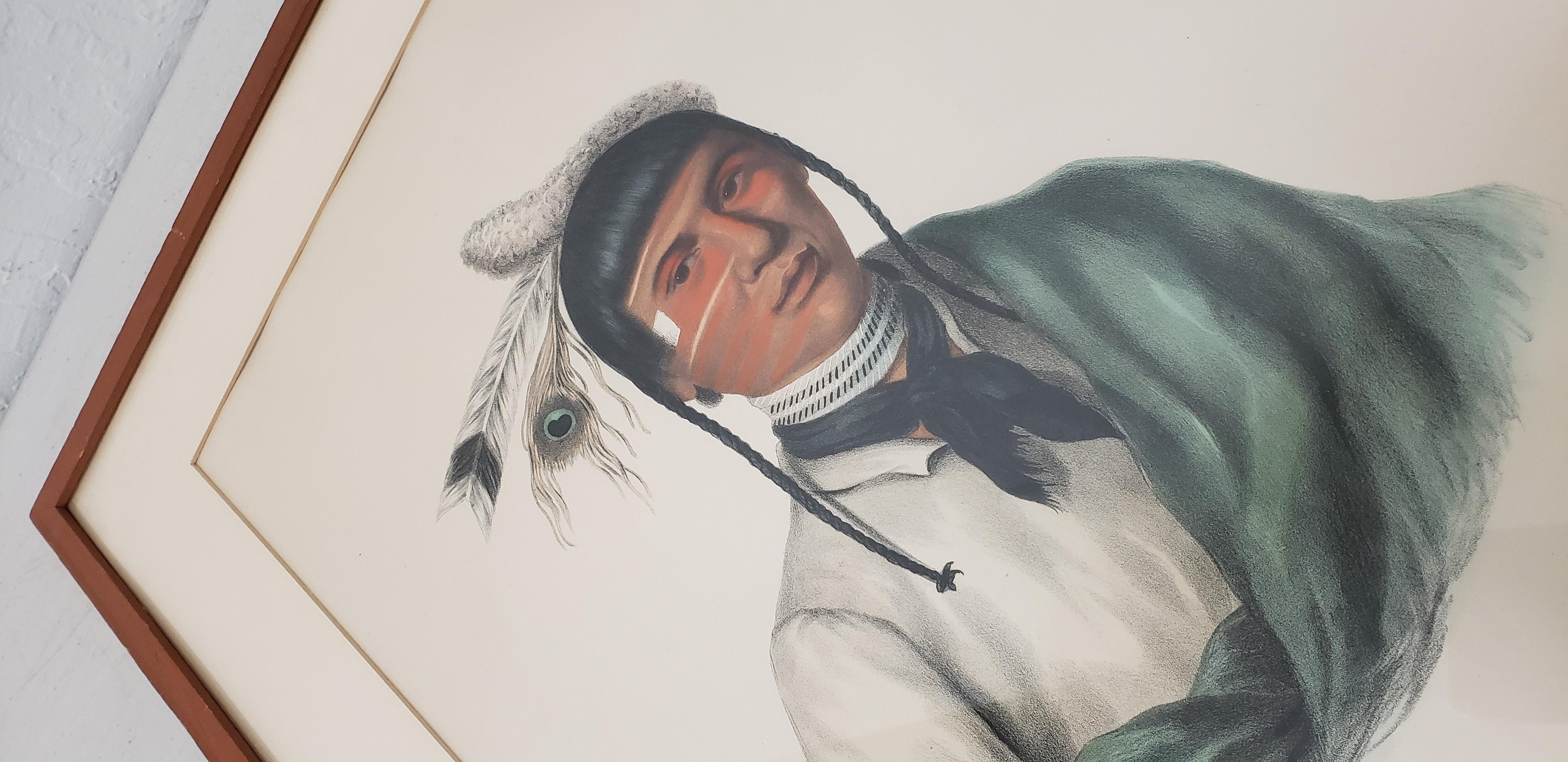 No-Tin, A Chippewa Chief - Beige Print by McKenney & Hall