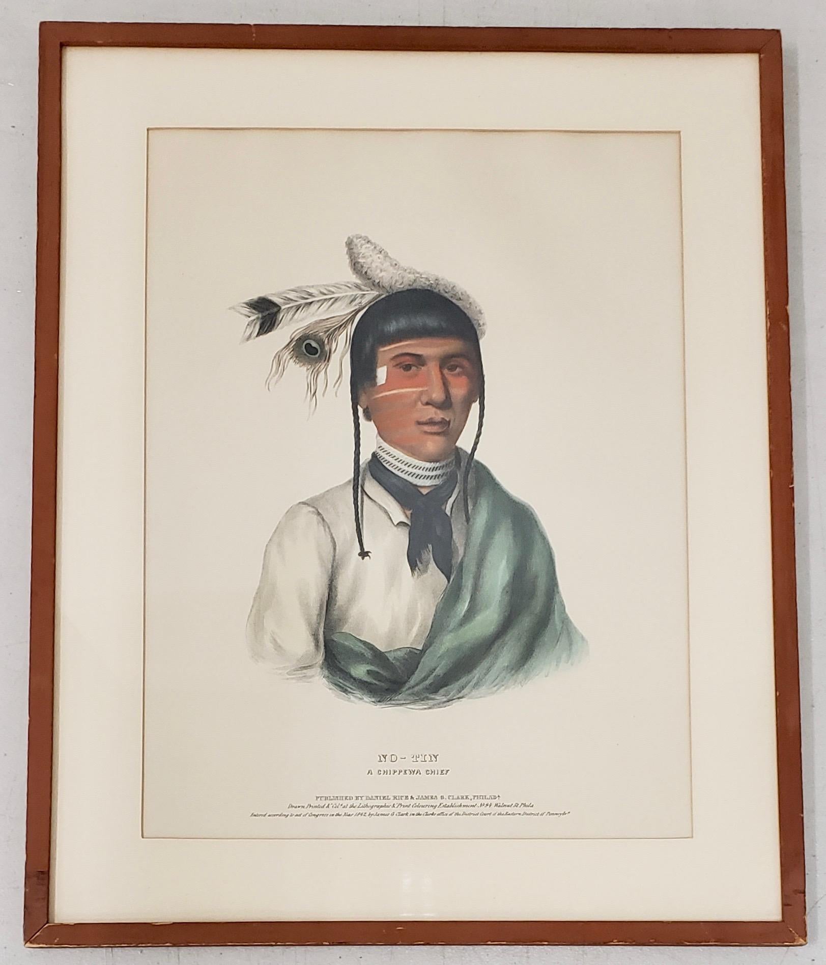McKenney & Hall Print - No-Tin, A Chippewa Chief