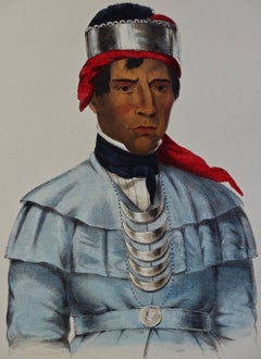 Chittee-Yoholo, Seminole Chief: Original Hand-colored McKenney & Hall Lithograph