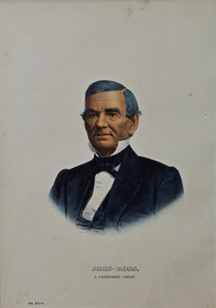 Original Hand Colored McKenney & Hall Engraving "John Ross, A Cherokee Chief"