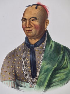Thayendanegea, Great Captain: Original Hand-colored McKenney & Hall Lithograph