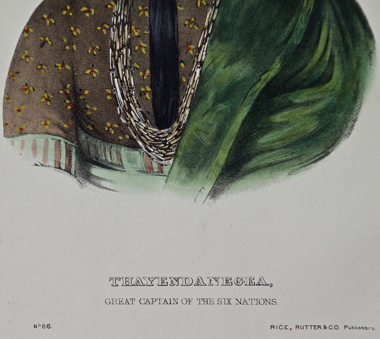 Thayendanegea, Great Captain : une gravure originale colorée à la main de McKenney & Hall en vente 2