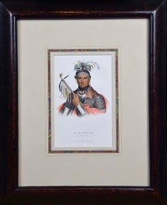 Original Hand-colored McKenney & Hall Lithograph "Ki On Twog Ky, A Seneca Chief"