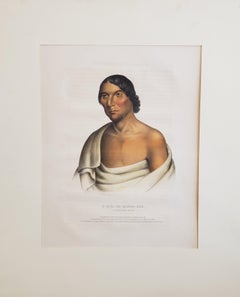 "Yellow Thunder" Chippewa Chief Lithograph Portrait by McKenney & Hall
