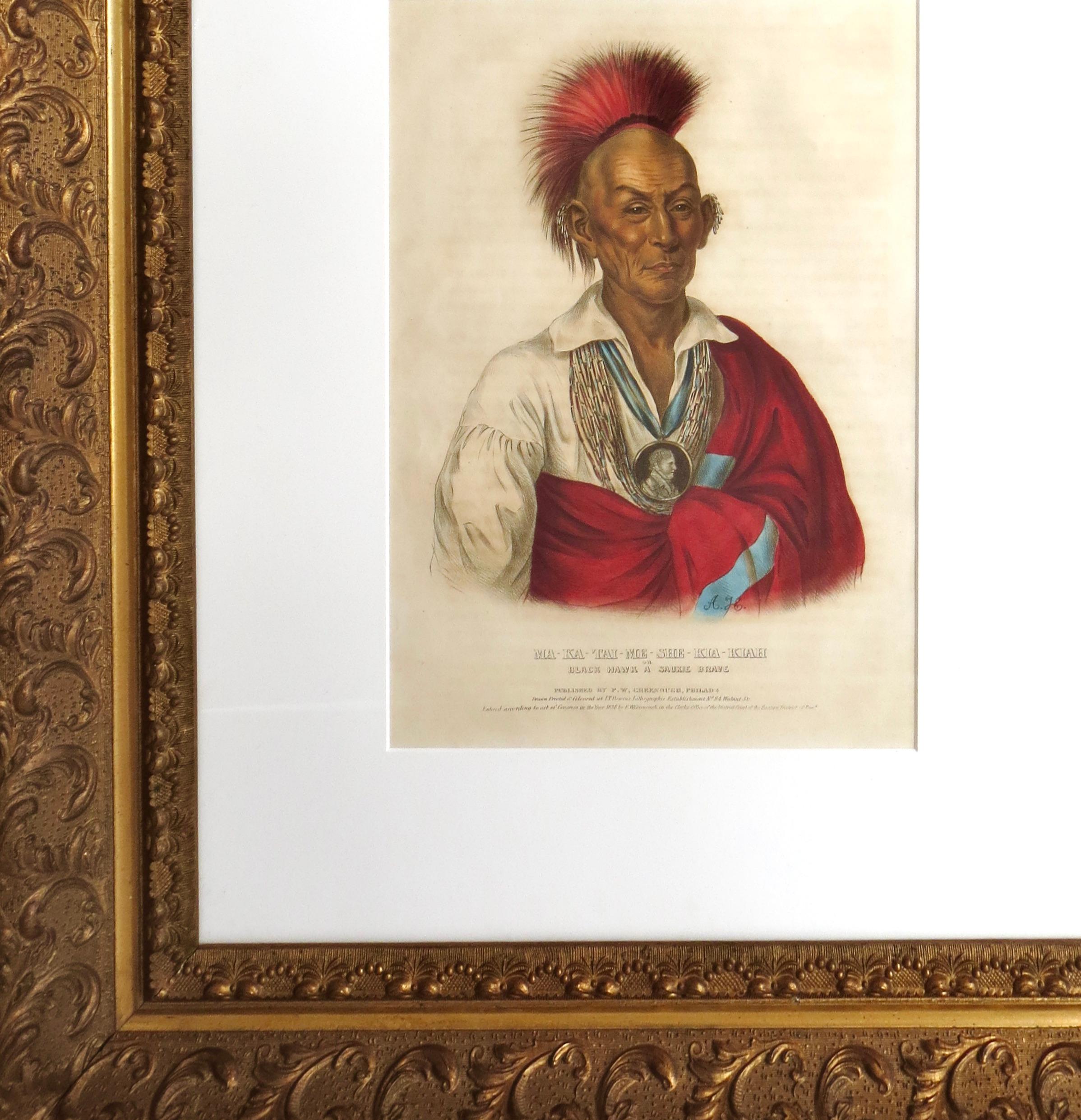 Papier Lithographie peinte à la main de McKenney & Hall 