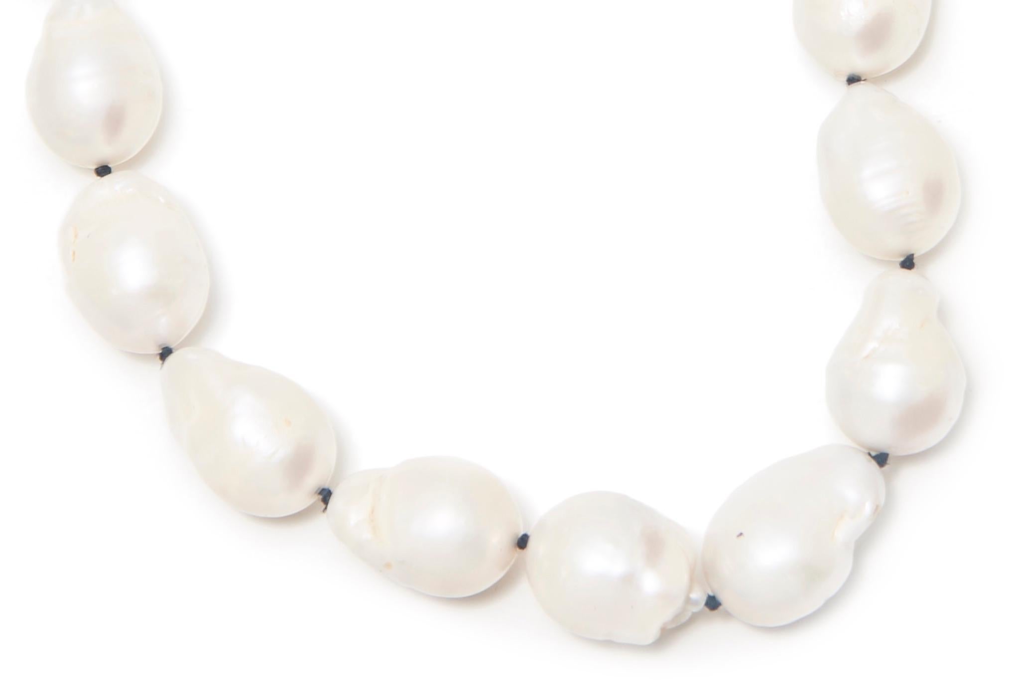 Baroque Pearls Necklace with Natural Baroque Pearls- 20