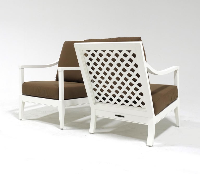 Modern Pair of duVal Club Chairs, Outdoor Garden Furniture by McKinnon and Harris 