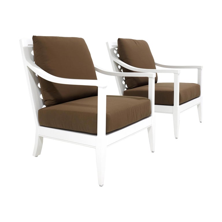Pair of duVal Club Chairs, Outdoor Garden Furniture by McKinnon and Harris 