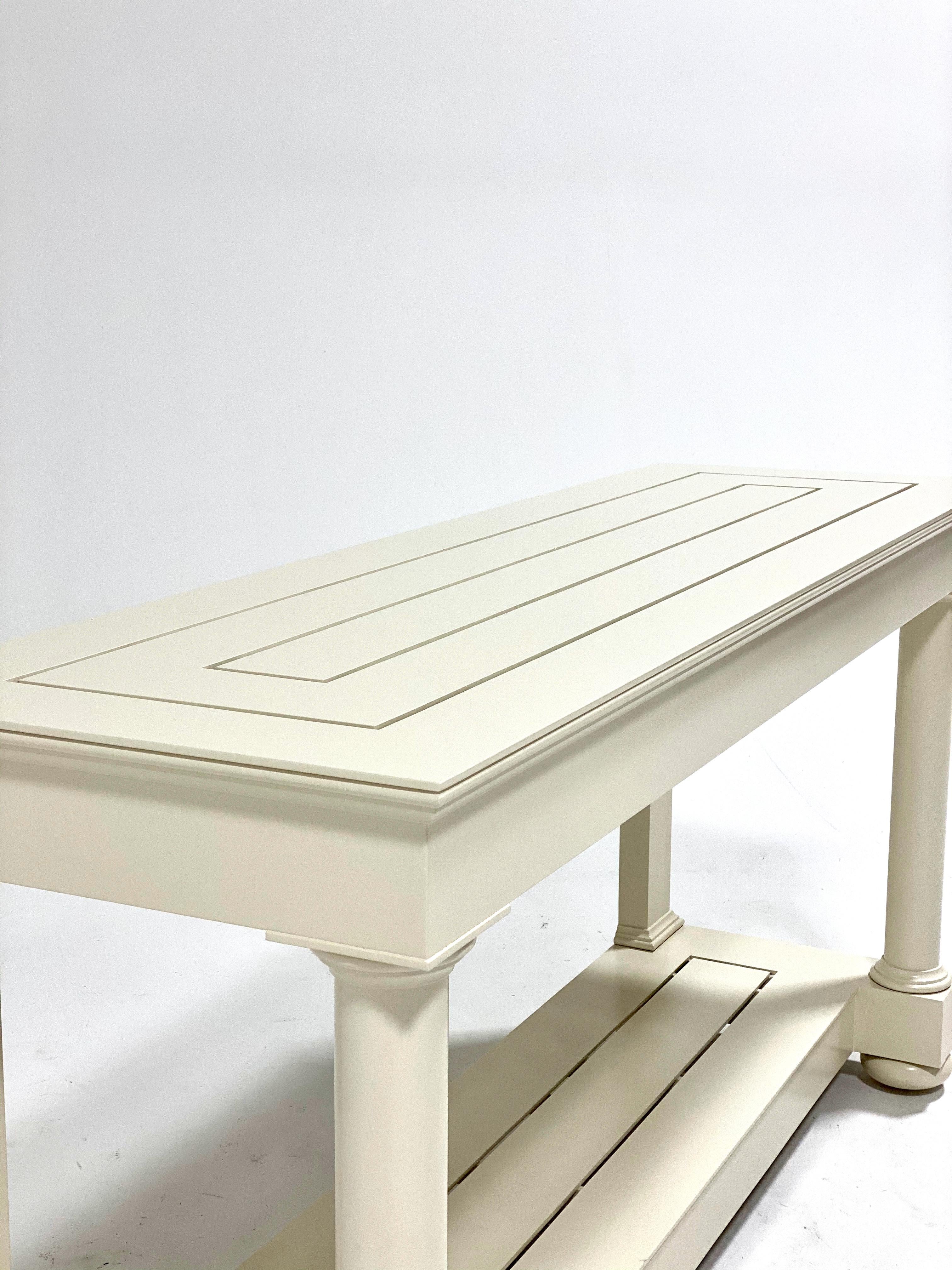 Aluminum Spotswood Pier Table/Console, Outdoor Garden Furniture by McKinnon and Harris 