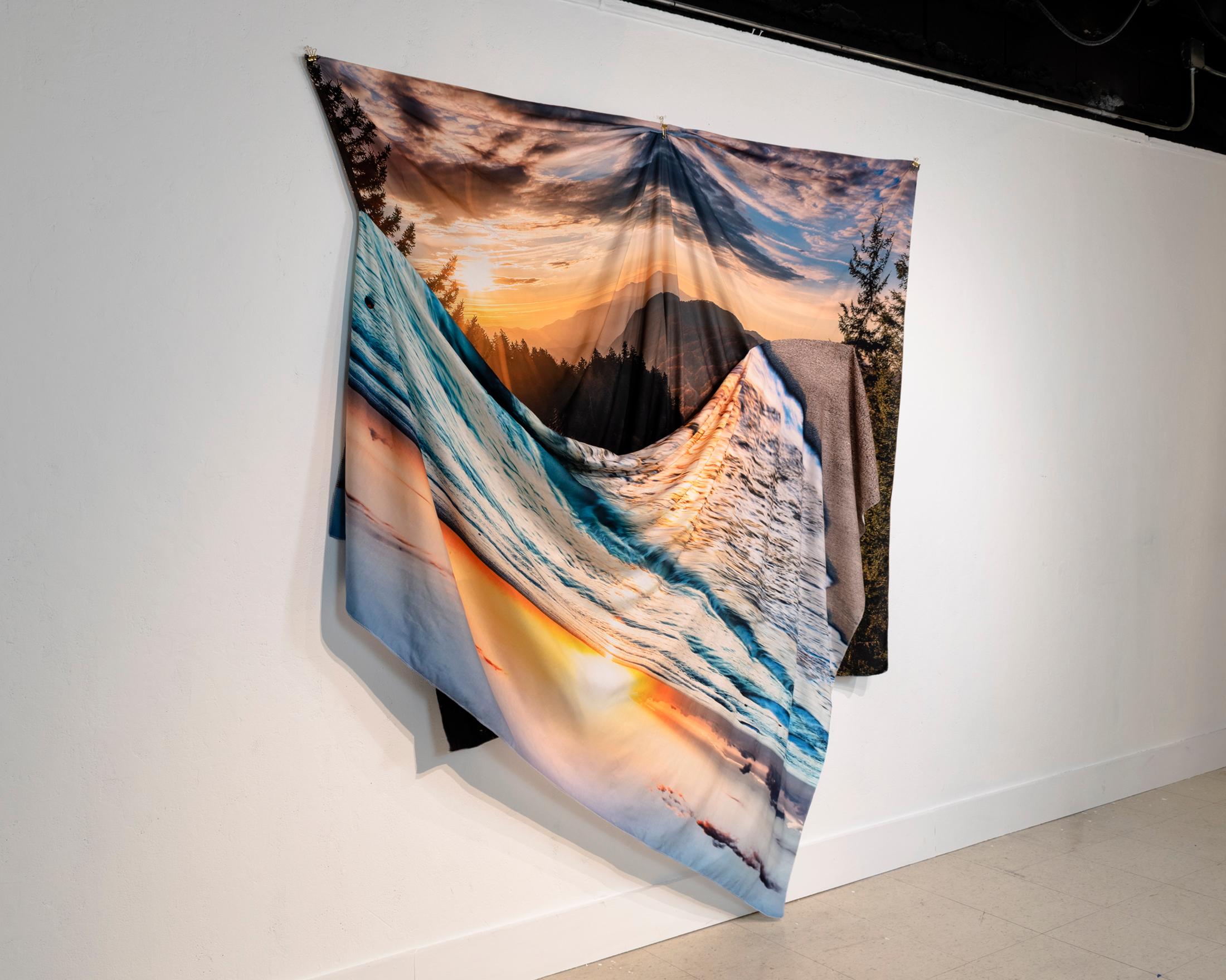 AS FAR AS A VISTA - Folded Tapestry - Dual Landscape Photography For Sale 1