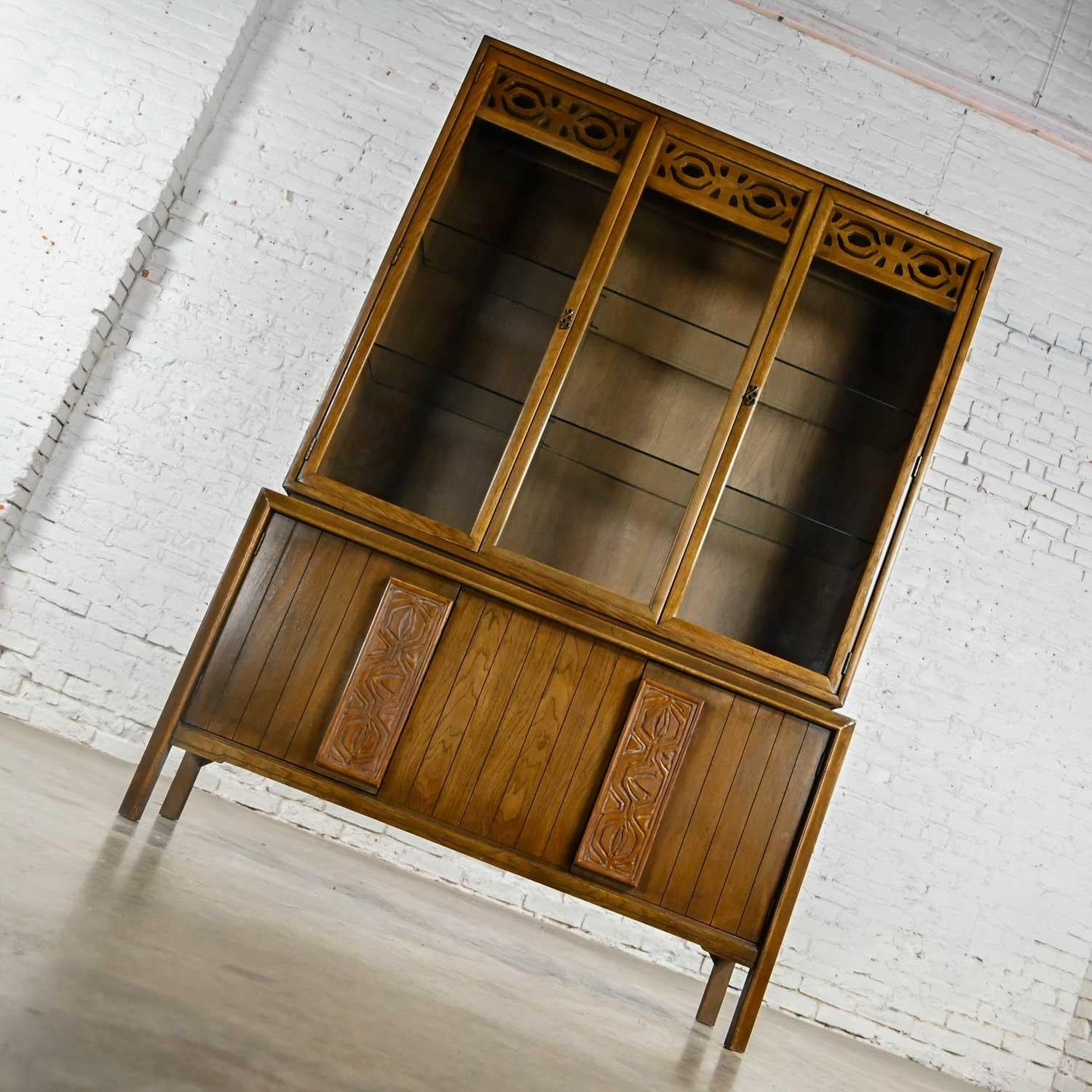 mcm hutch with glass