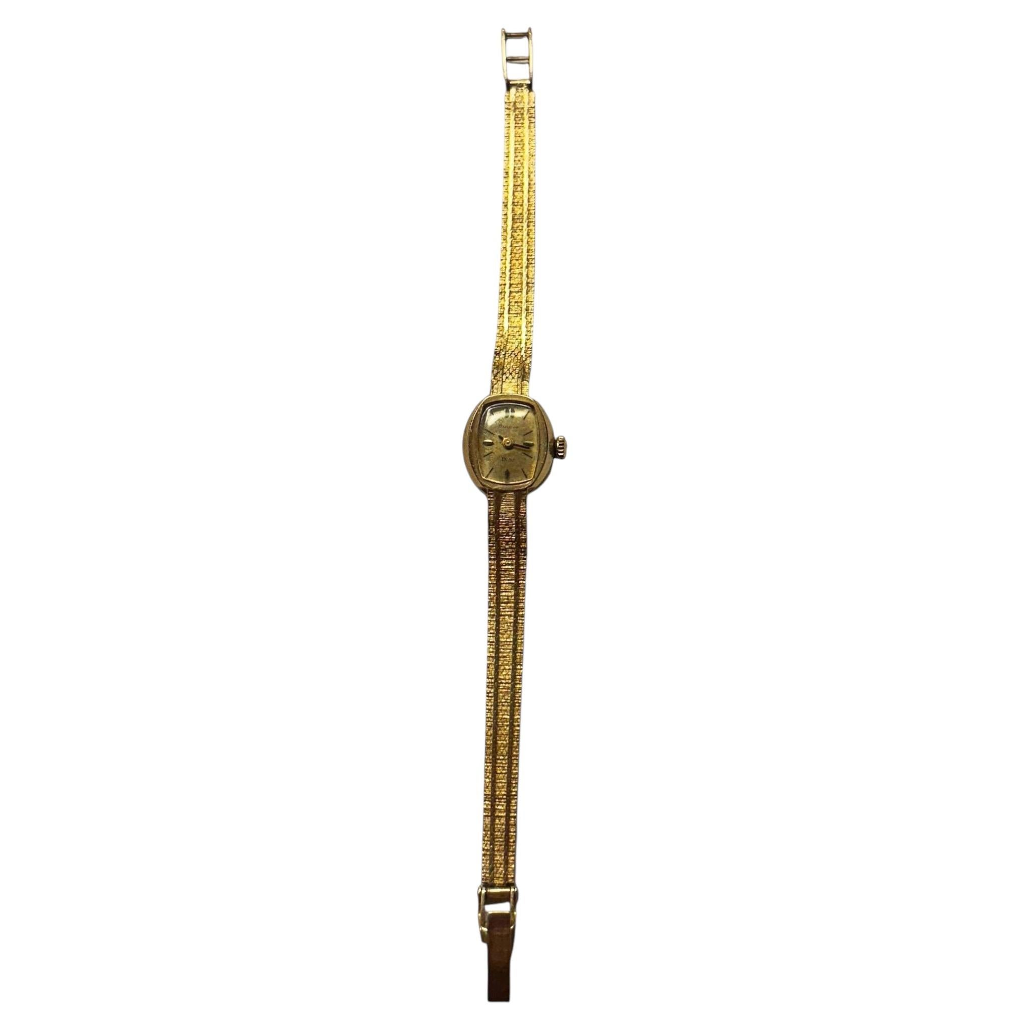 MCM 14K Gold Christian Dior By Bulova Ladies Swiss Mechanical Watch