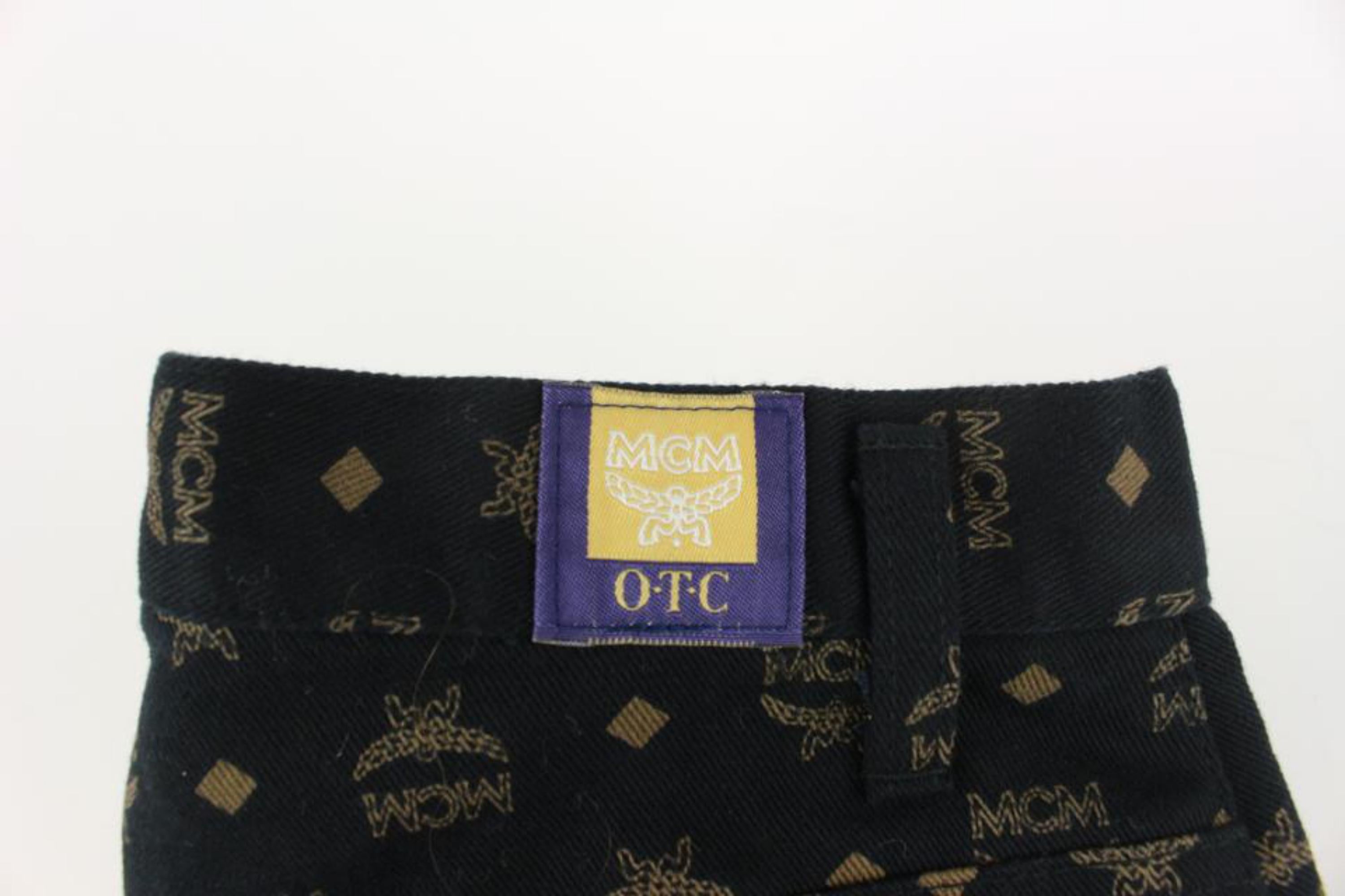 Jeans 28 pouces noirs Monogram Visetos Logo 2MCM1028 en vente 4