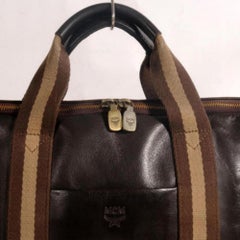 MCM 2way Briefcase 869708 Brown Leather Messenger Bag