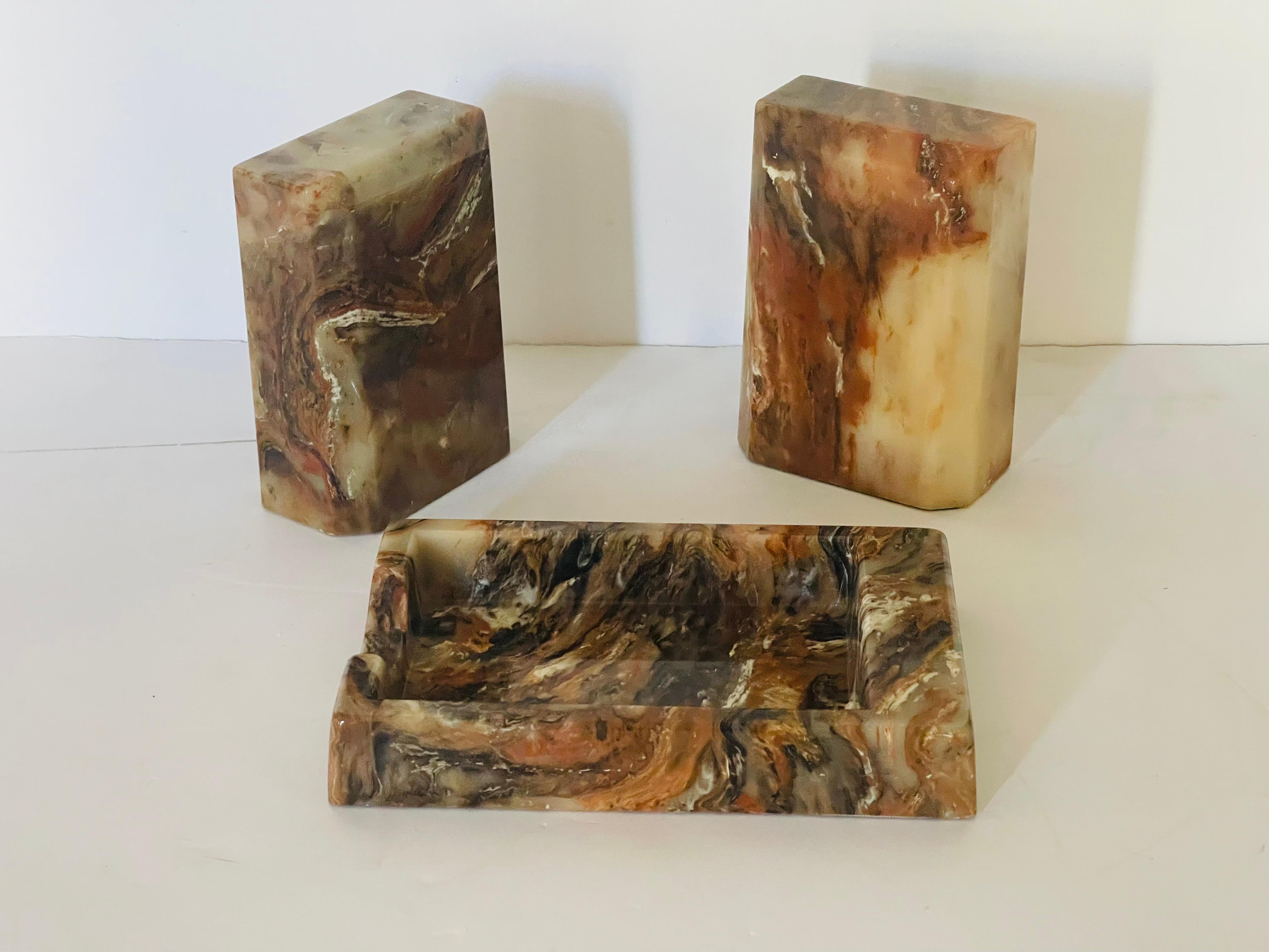 MCM Reggilibri in bachelite 3 pezzi con vassoio In condizioni buone in vendita a Boca Raton, FL