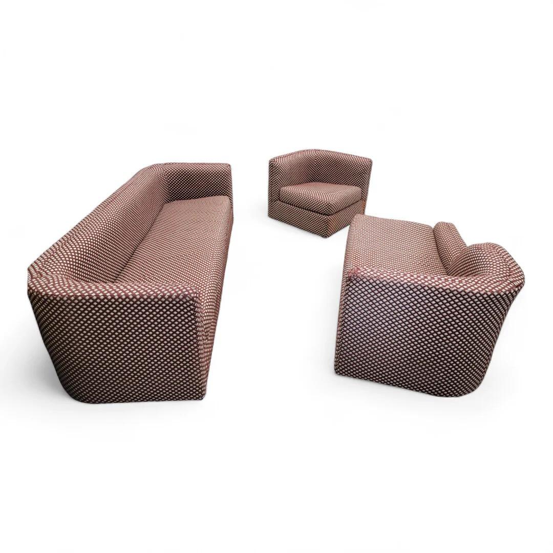 Canapé modulaire sectionnel MCM 3 pièces par Directional en tissu d'origine en vente 7