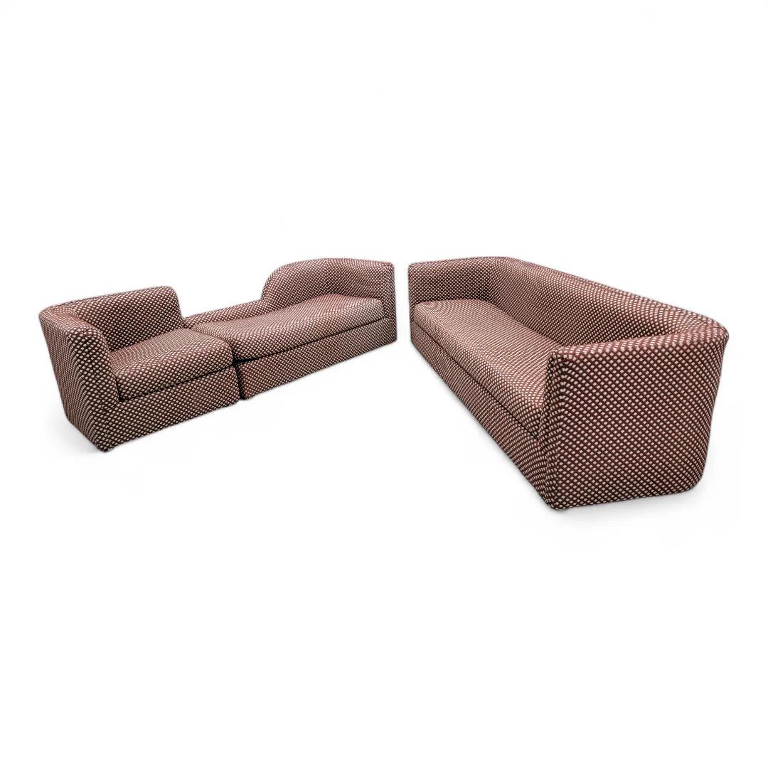 Inconnu Canapé modulaire sectionnel MCM 3 pièces par Directional en tissu d'origine en vente