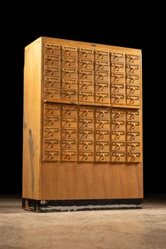 MCM 60-Drawer Maple Card Catalog by Library Bureau