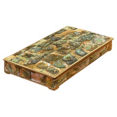 MCM Abalone Shell and Brass Humidor / Box in the Style of Los Castillo
