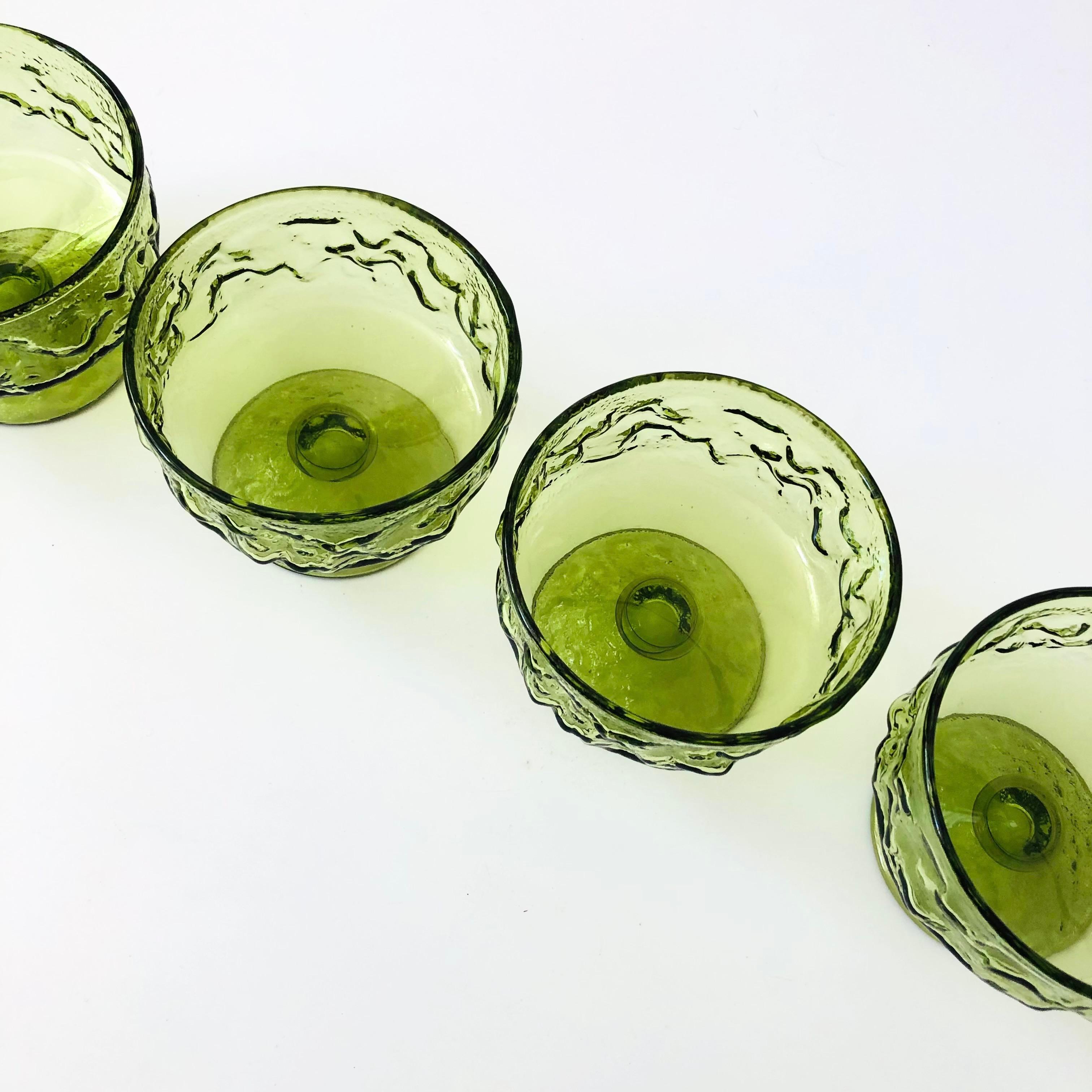 Americano Bicchieri coupé Greene & Greene di MCM Anchor Hocking - Set di 4 bicchieri in vendita