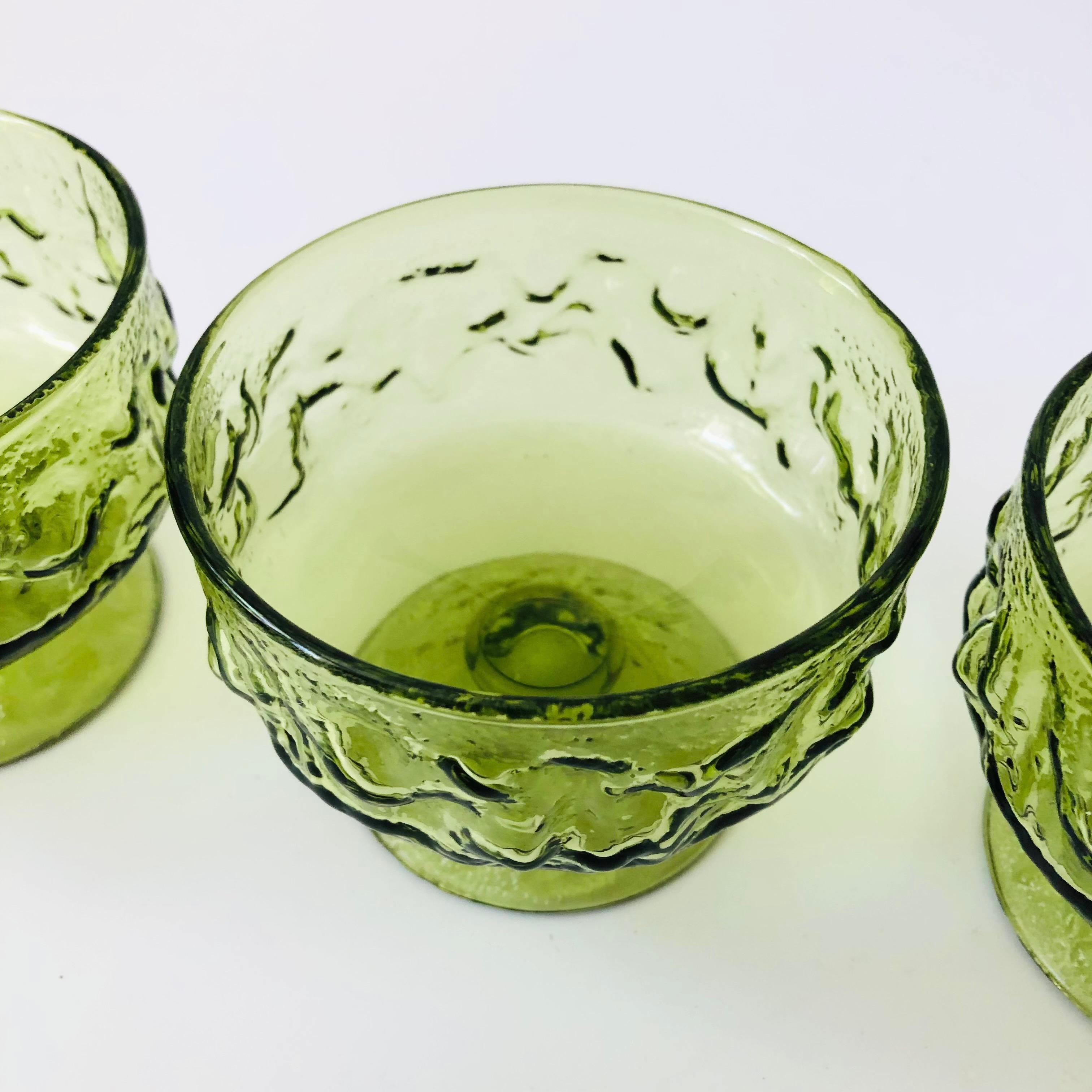 Vetro Bicchieri coupé Greene & Greene di MCM Anchor Hocking - Set di 4 bicchieri in vendita