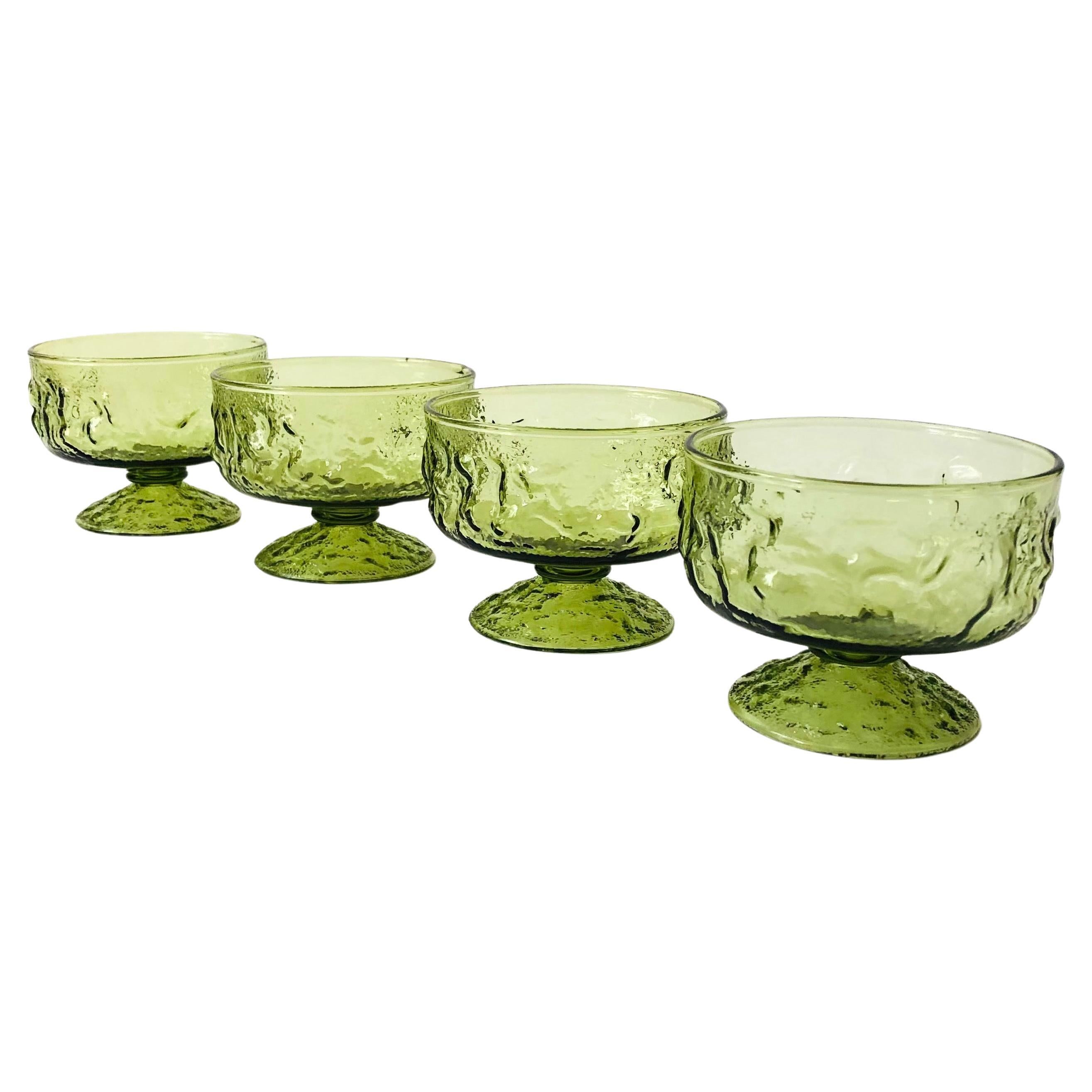 MCM Anchor Hocking Copas Verde Milano - Set de 4