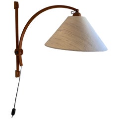 MCM Arched Teak Multi-Directional Wall Lamp / Sconce