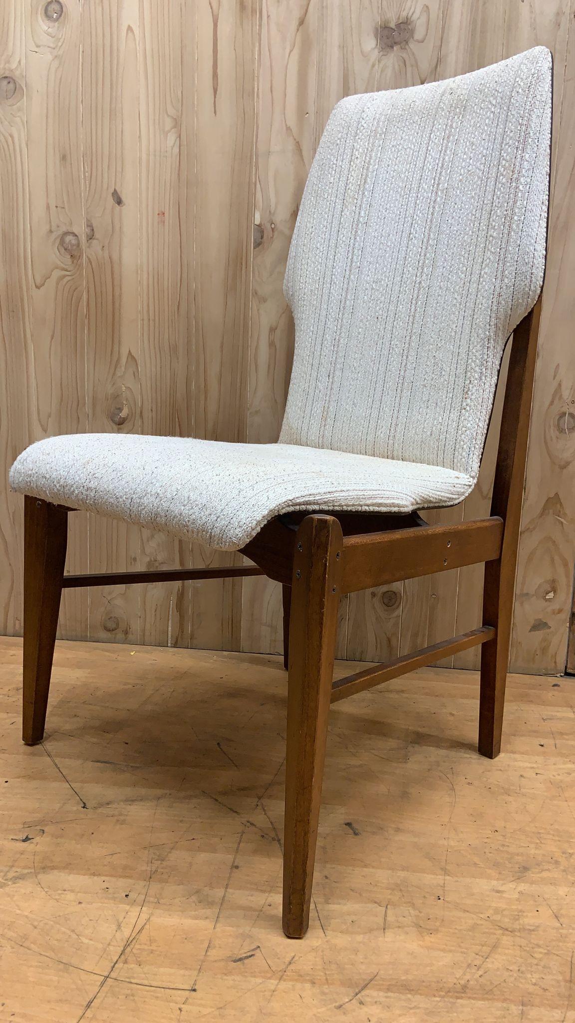 MCM Arne Vodder for Lane Furniture Walnut High Back Dining Chairs - Set of 4 For Sale 1