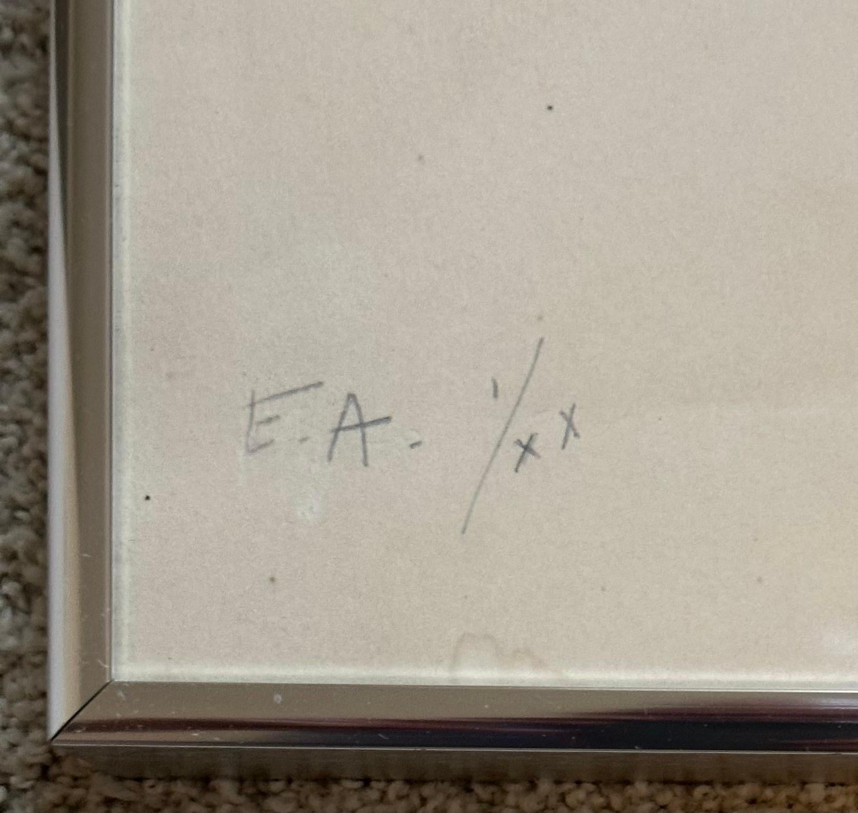 Lithographie abstraite de Jacqueline Debutler, épreuve d'artiste du MCM en vente 5