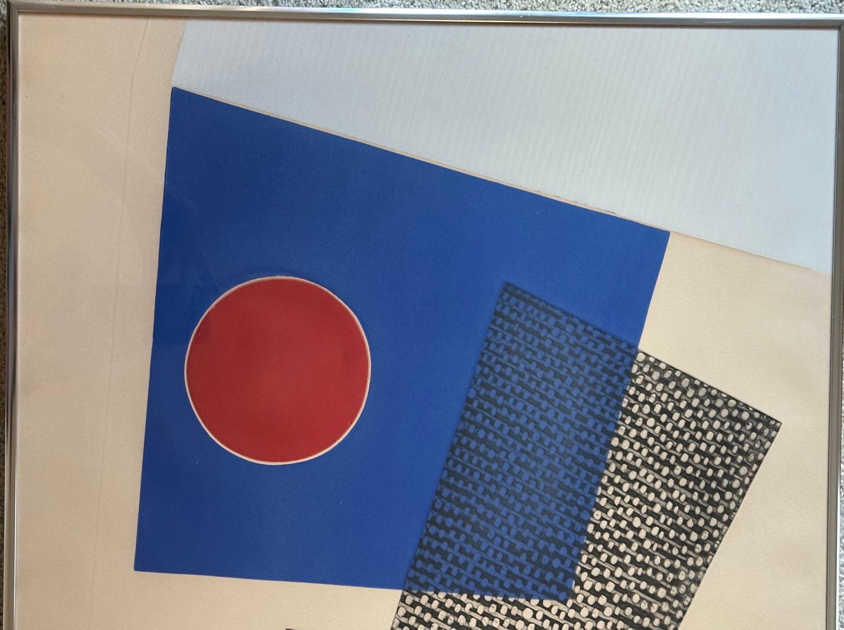Lithographie abstraite de Jacqueline Debutler, épreuve d'artiste du MCM Bon état - En vente à San Diego, CA