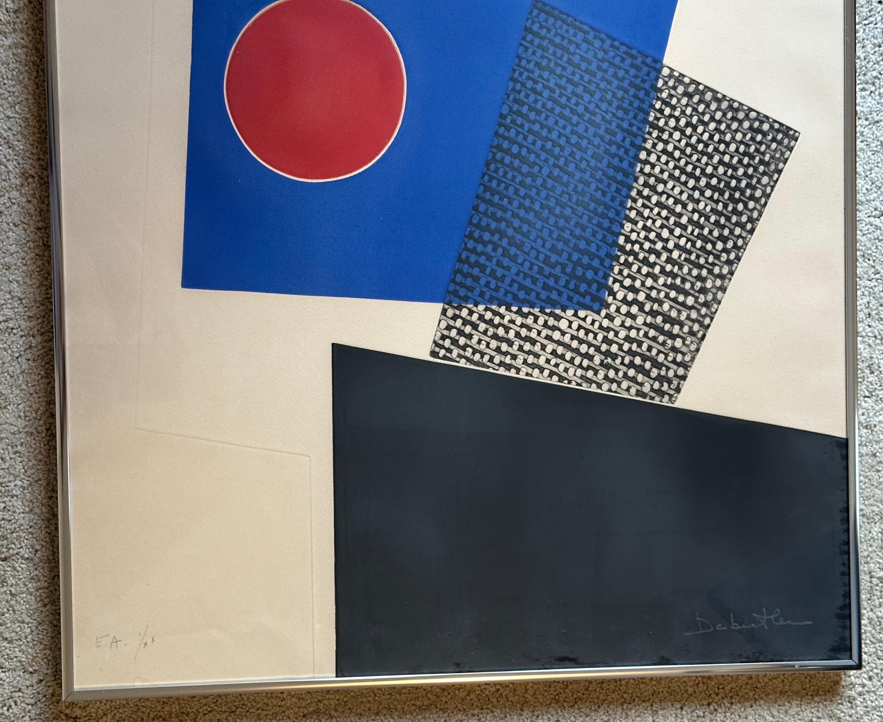 20ième siècle Lithographie abstraite de Jacqueline Debutler, épreuve d'artiste du MCM en vente